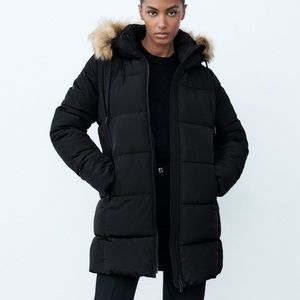 ZARA Water Repellent Puffer Coat